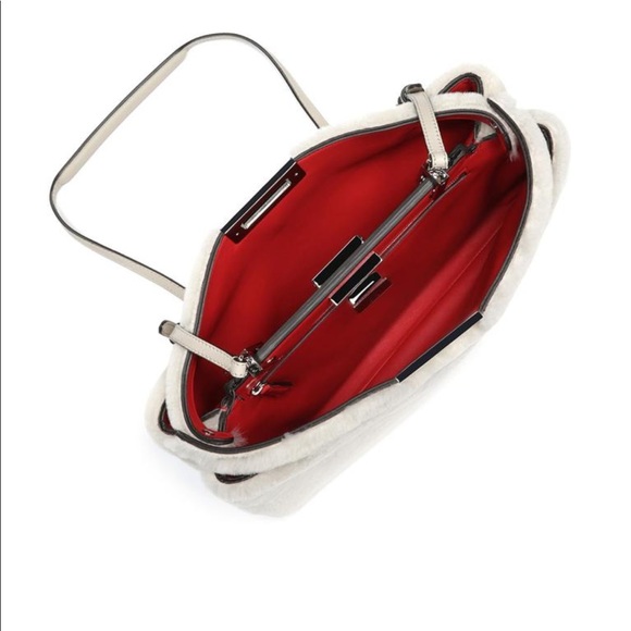 Fendi Handbags - Fendi New Runway Fur Shearling Cross Body Clutch